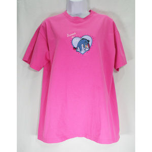 Disney Vintage Eyore Embroidered Pink Tee